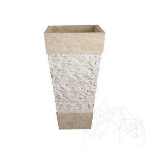 Fürdőszobai mosdókagyló - Klasszikus travertin SP 19, 42 x 82 cm